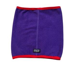 Patagonia Toddler Fleece Neck Gaiter Purple w red trim, one size